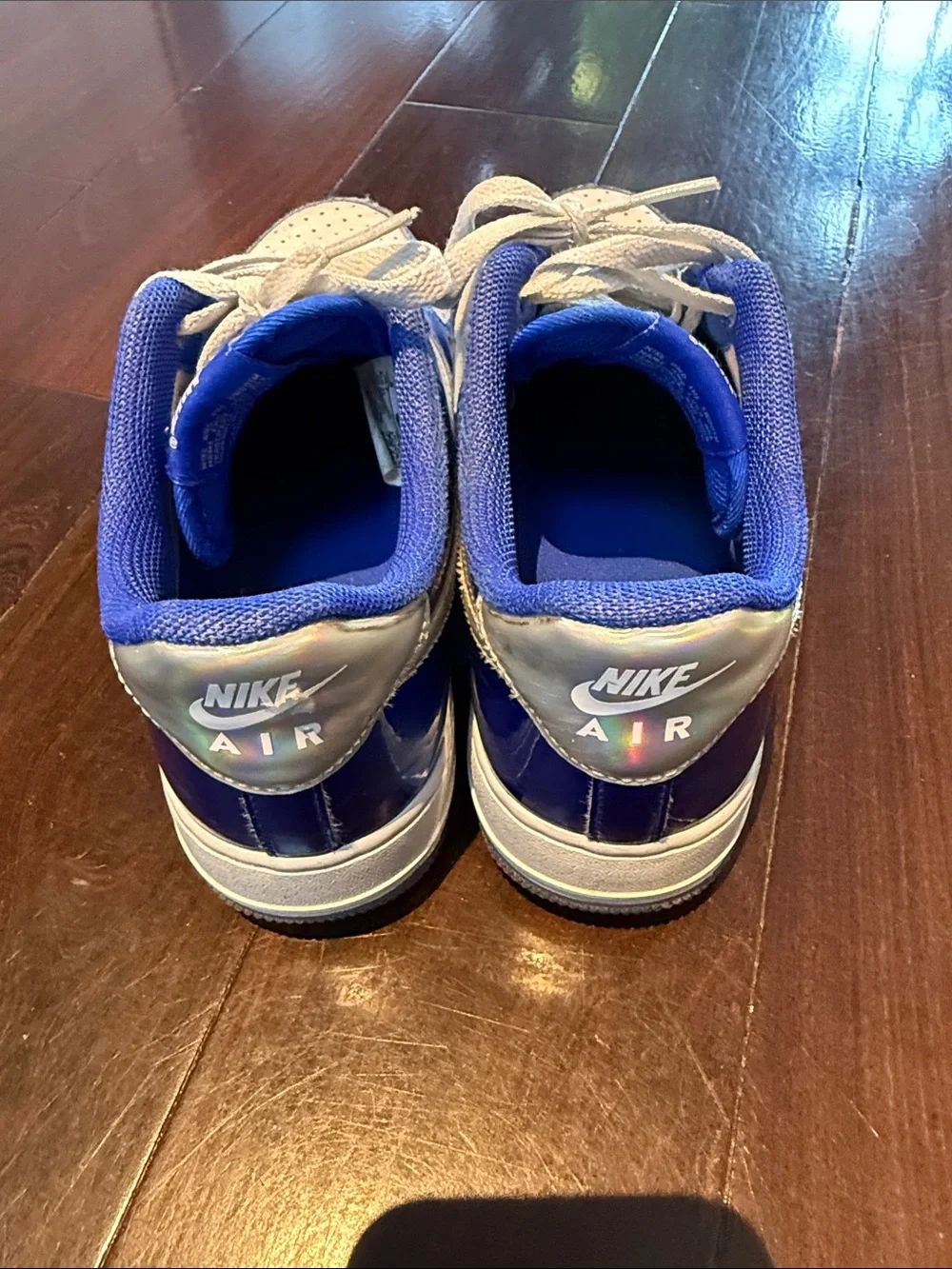 Nike Blue and White Air Force 1 Low Sneakers